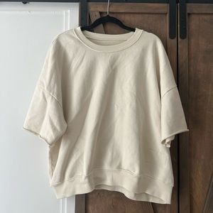 Daily Drills Cropped Sleeve Crew (sand)
